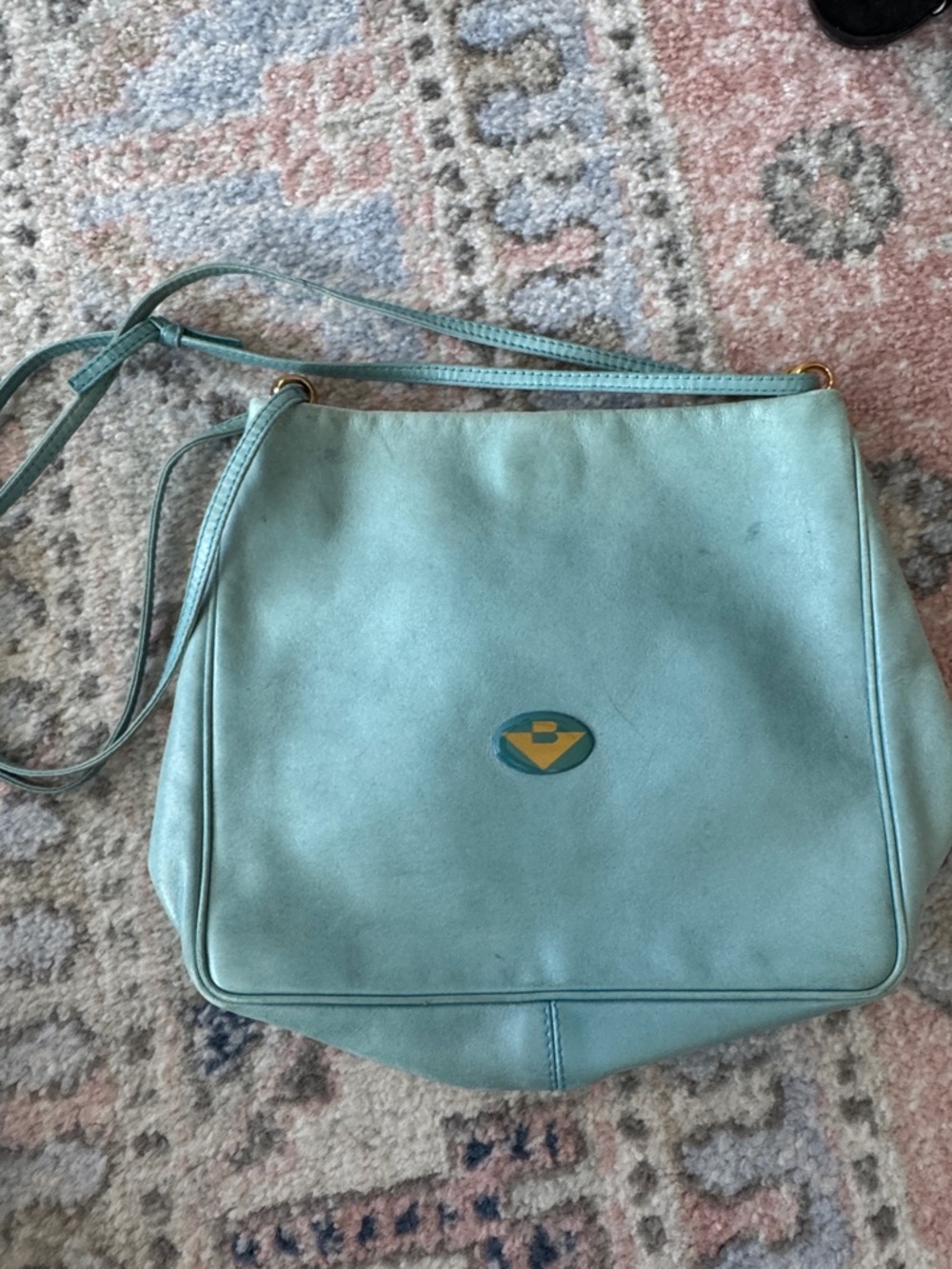 Vintage Bottega Veneta Pearlescent Blue Shoulder Bag
